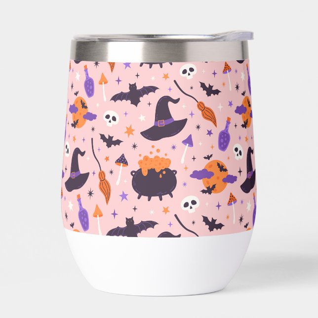 Patrón de Halloween púrpura y rosa (Izquierdo)