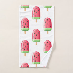 Patrón de helado de fresa rojo