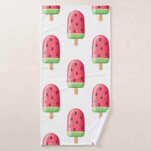 Patrón de helado de fresa rojo