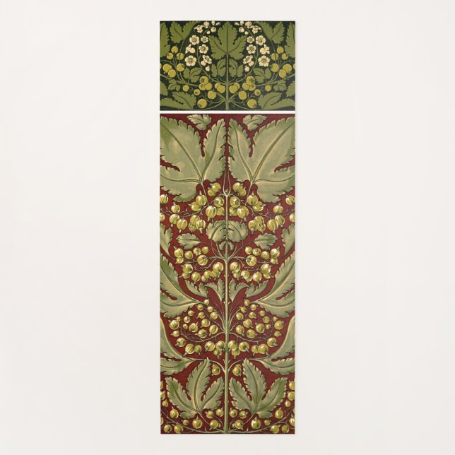 Patrón de hoja antigua Yoga Mat (Anverso)