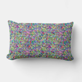 Patrón de hoja colorido Cojín decorativo Boho reve