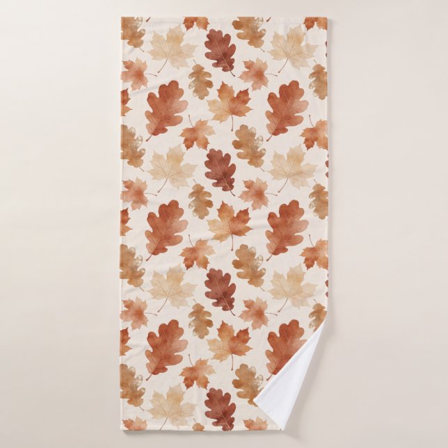 Patrón de hoja de otoño acogedor (Toalla de baño)