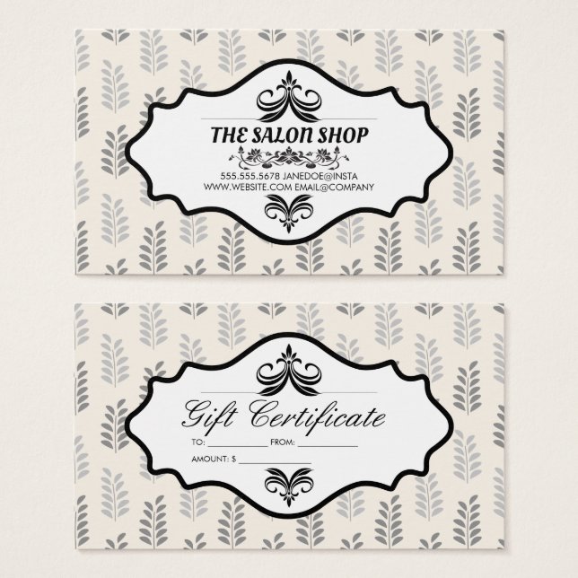 Patrón de hoja natural | Regalo (Anverso y reverso)