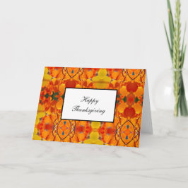 Patrón de hojas amarillo/Naranja de la tarjeta de