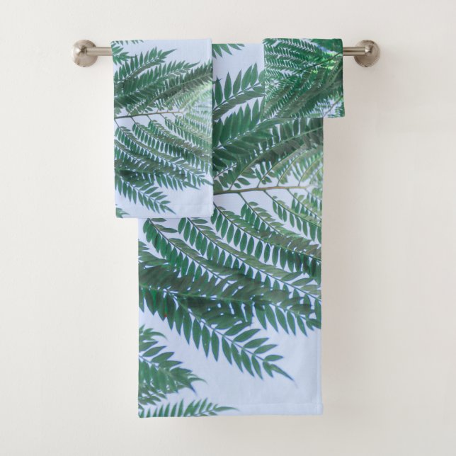 Patrón de hojas de árbol de jacarandá verde pálido (In situ)
