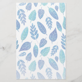 Patrón de hojas de color azul