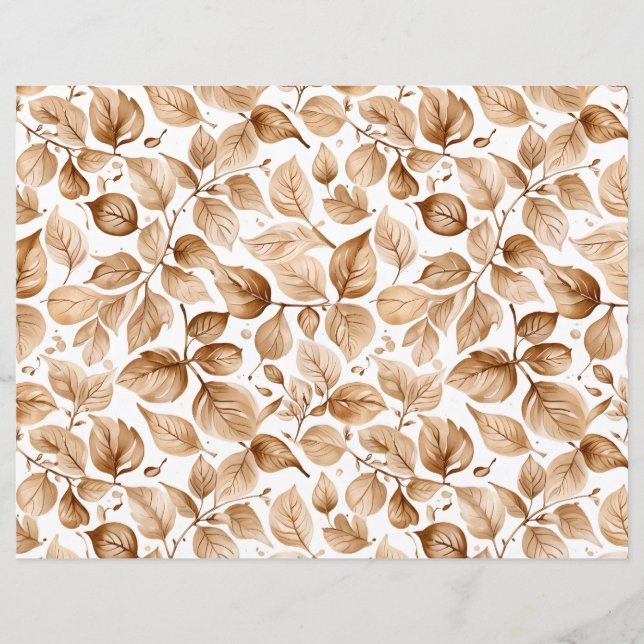 Patrón de hojas de color beige (Anverso)
