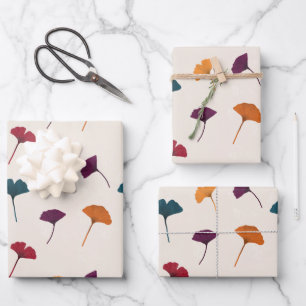 Patrón de hojas de Ginkgo Color de agua Caída Colo