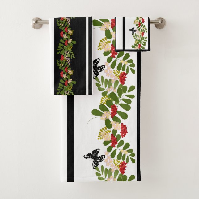 Patrón de hojas de mariposa rowanberry sin soldadu (In situ)