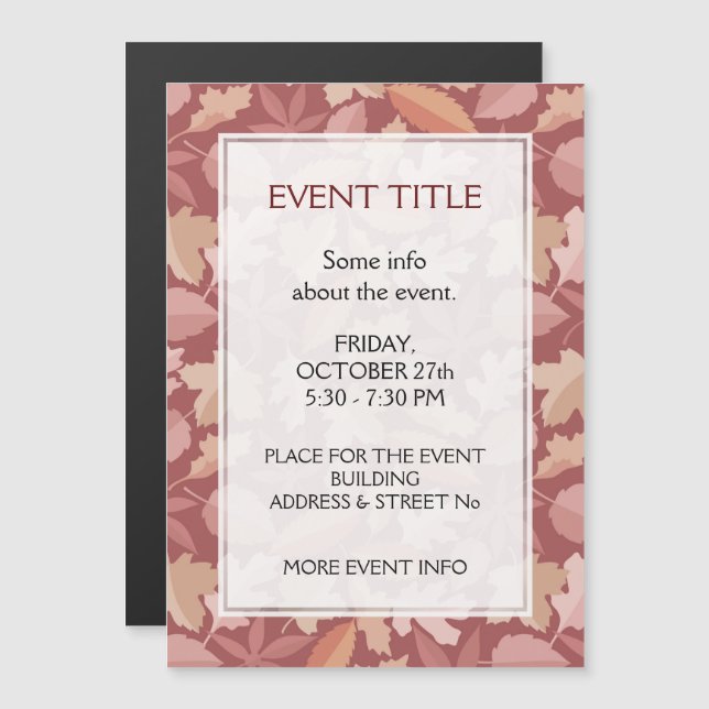 patrón de hojas de Marsala (Anverso/Reverso)