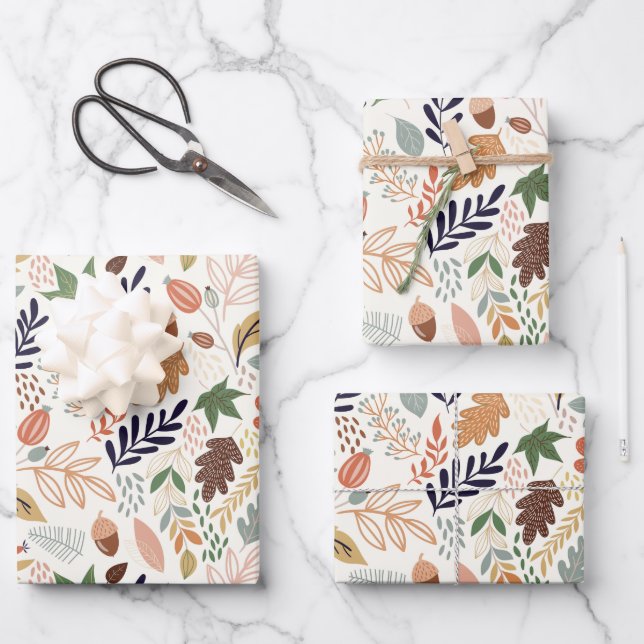 Patrón de hojas de otoño (Anverso)