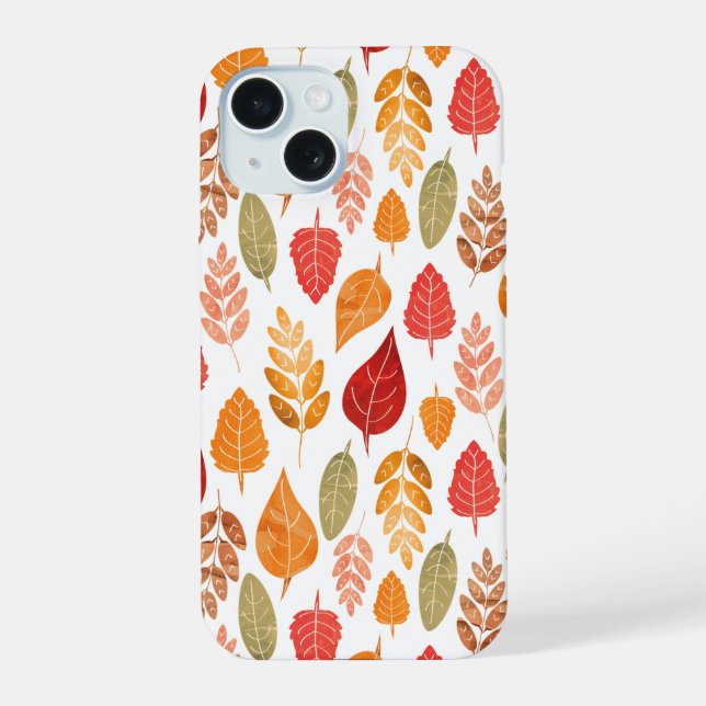 Patrón de Hojas de Otoño Pintadas (Reverso )
