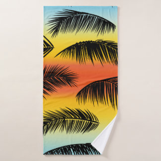 Patrón de hojas de palma tropicales