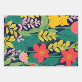 Patrón de hojas florales de jungla