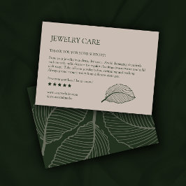 Patrón de hojas modernas Tarjeta de agradecimiento