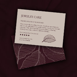 Patrón de hojas modernas Tarjeta de agradecimiento