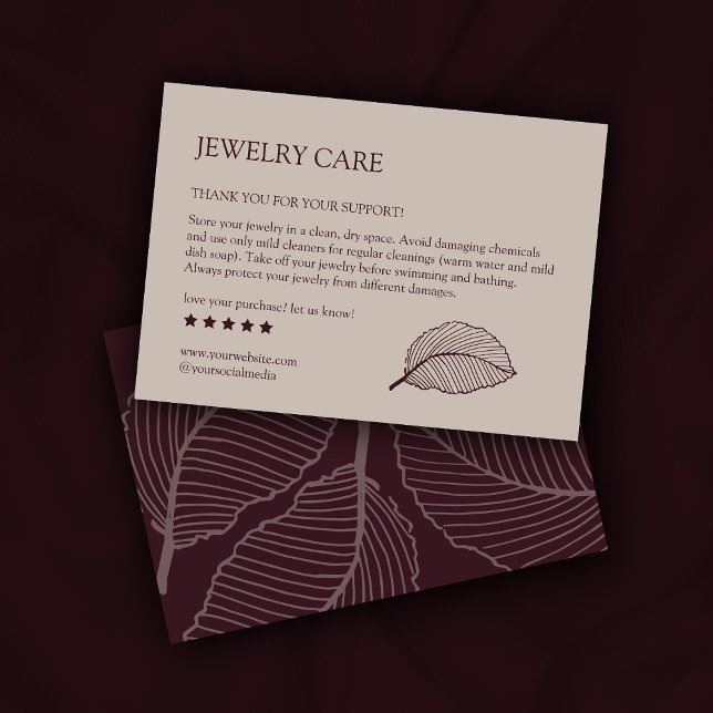 Patrón de hojas modernas Tarjeta de agradecimiento (Subido por el creador)