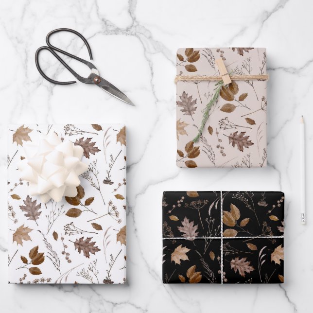 Patrón de hojas otoñales (Anverso)