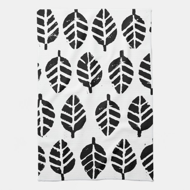 Patrón de hojas Papas Impresión de toallas de coci (Vertical)