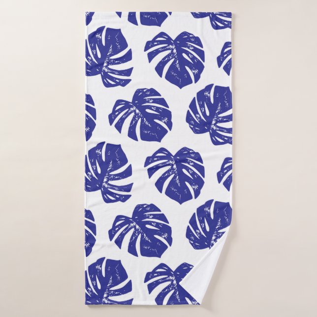 Patrón de hojas tropicales de palmera (Toalla de baño)
