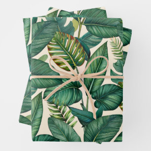 Patrón de hojas tropicales de palmera verde y azul