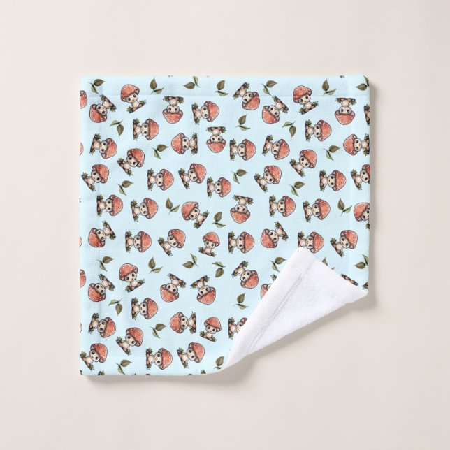 Patrón de hongo para bebé kawaii (Toallita)