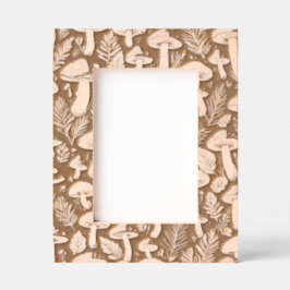 Patrón de hongos del marco de la imagen del paisaj