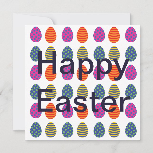 Patrón de Huevos de Pascua de Colores (Anverso)