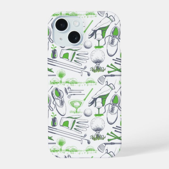 Patrón de iconos de golf verdes (Reverso )