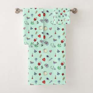 Patrón de iconos médicos curados