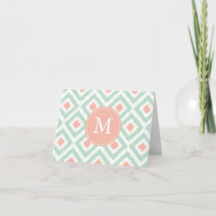 Patrón de ikat de diamantes de mimbre monogramados