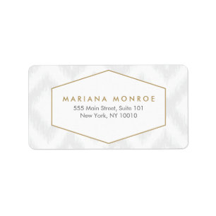 Patrón de Ikat en la etiqueta de dirección del Dis