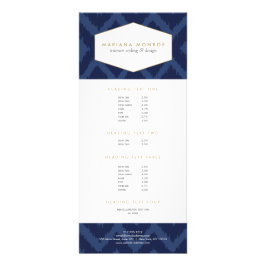 Patrón de Ikat en la tarjeta de rack del Diseñador