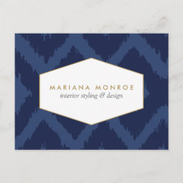 Patrón de Ikat en la tarjeta postal del Diseñador 