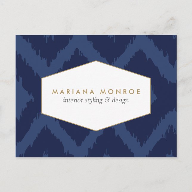 Patrón de Ikat en la tarjeta postal del Diseñador  (Anverso)