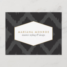 Patrón de Ikat en la tarjeta postal del Diseñador 