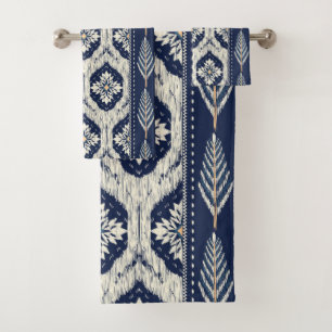 Patrón de Ikat Floral Paisley