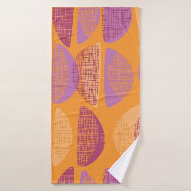 Patrón de ilustracion de estilo moderno de mediado (Toalla de baño)