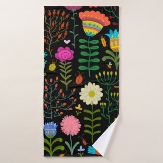 Patrón de ilustracion dibujado a mano con flores a