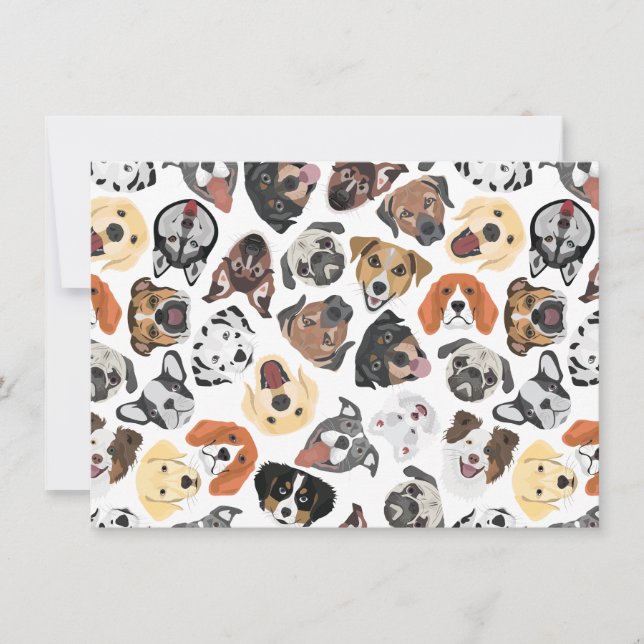 Patrón de ilustracion Perros domésticos dulces (Anverso)