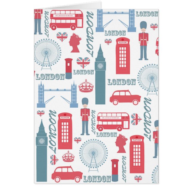 Patrón de ilustraciones de Londres de moda en Guay (Frente)