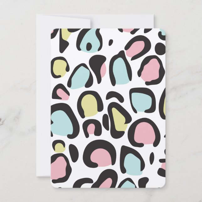 Patrón de impresión animal de los años 1980 (Anverso)