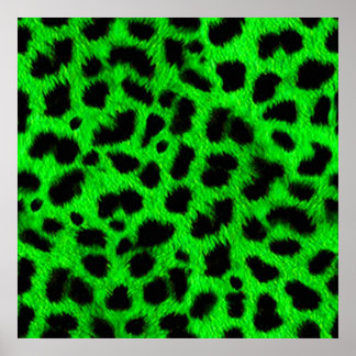PATRÓN DE IMPRESIÓN ANIMAL NEON VERDE BRIGHT LIME