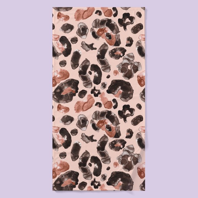 Patrón de impresión de animales de leopardo acuáti (Toalla de baño)