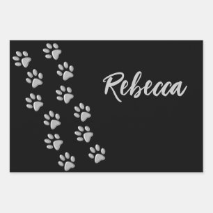 Patrón de impresión de fondo negro de las hojas de