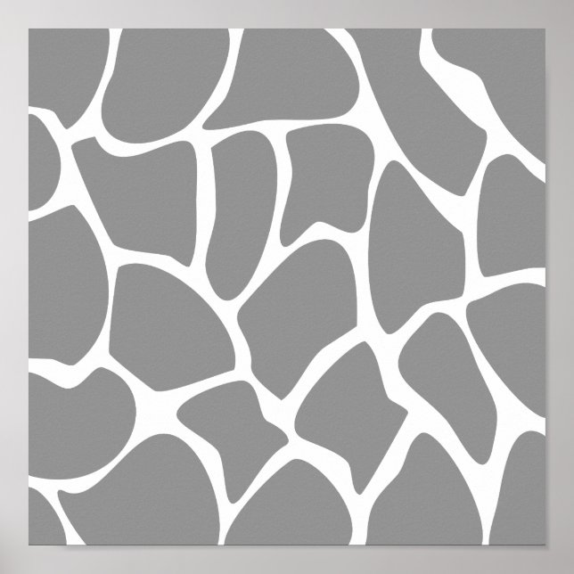 Patrón de impresión de jirafas en gris. (Frente)