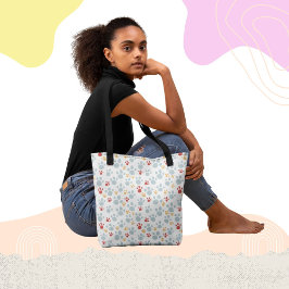 Patrón de impresión de la hoja arcoiris con bolsa