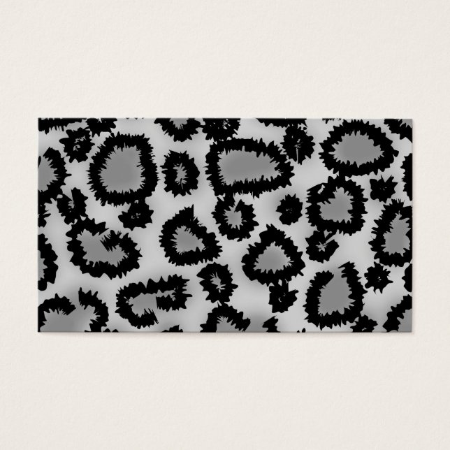 Patrón de impresión de leopardo, negro y gris. (Frente)