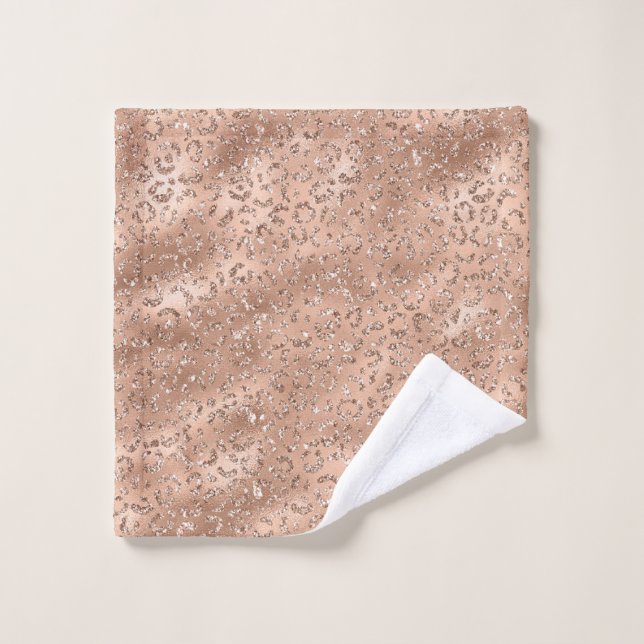 Patrón de impresión de piel de leopardo negro curt (Toallita)