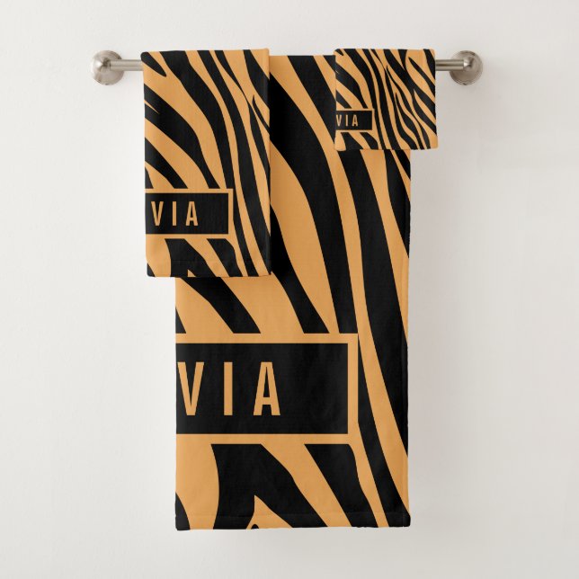 Patrón de impresión de tigre de nombre personaliza (In situ)